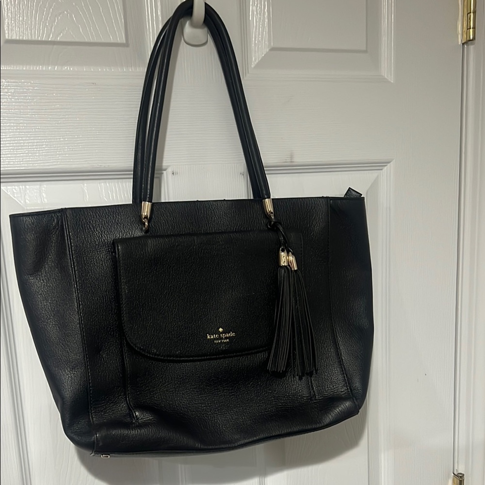 Kate Spade Black Tote Sleek Structured Design